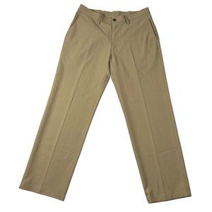 Haggar H26 Mens 36x30 Beige Pants Slash Pockets Business‎ Flat Front Polyester